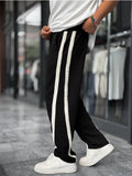 Pantalon Baggy A Bandes - NOIR